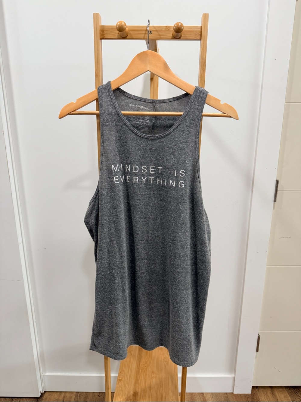 good hYOUman Charcoal Gray 'Mindset Is Everything' Tank